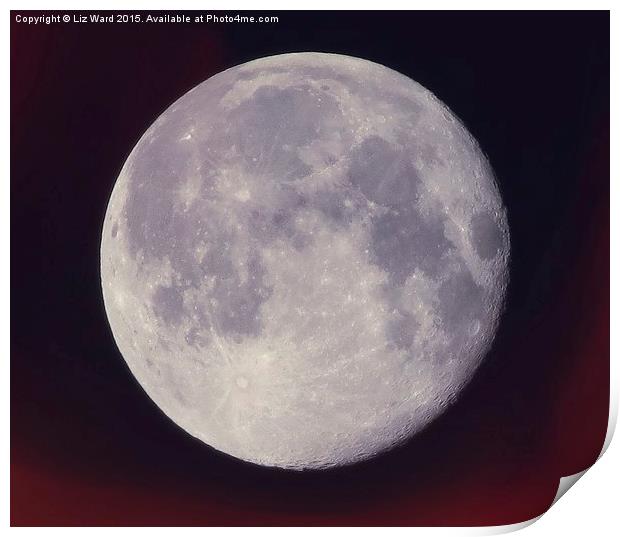  Full Moon Print by Liz Ward