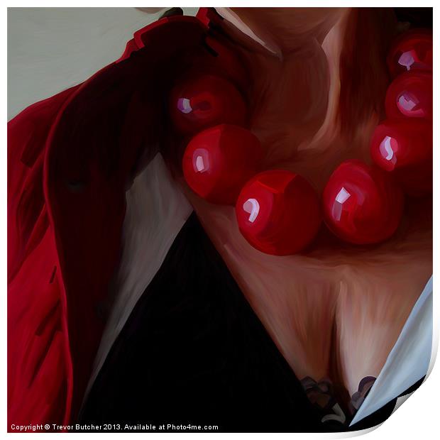 Red Necklace Print by Trevor Butcher