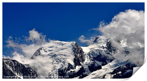 Mont Blanc Summit Print by Nicky Vines