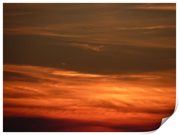 sunset clouds Print by nigel watson