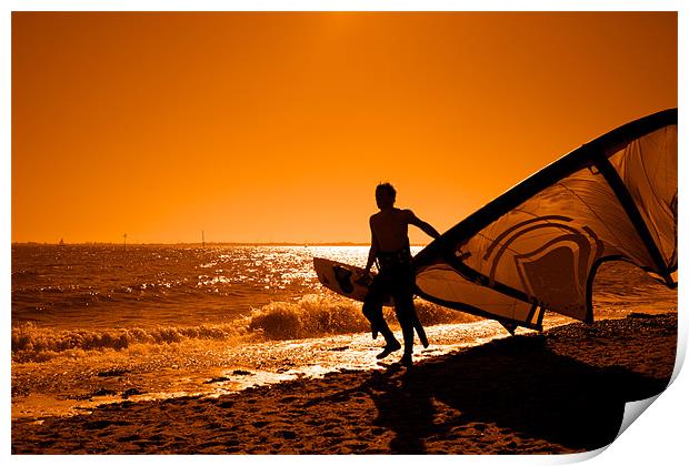 Kite Surfer Print by Mark Harrop