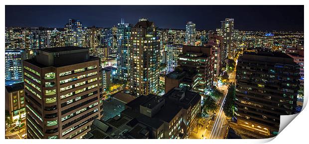 Vancouver cityscape Print by Mark Harrop