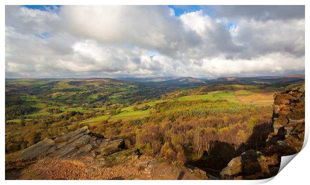 Autumn golds of the Peak District Print by Mark Harrop