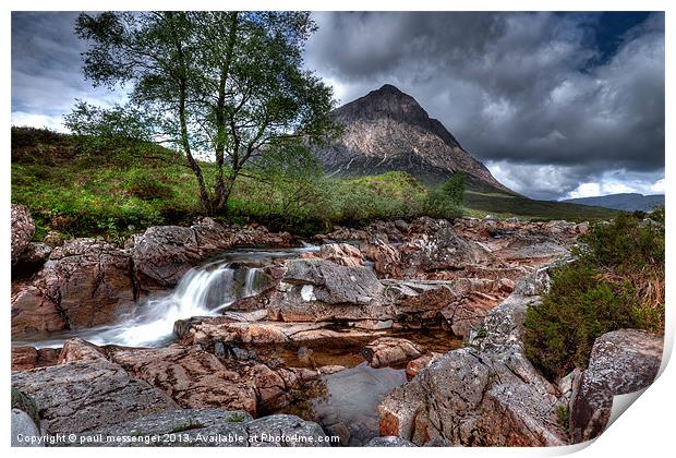 Buachaille Etive Mor Glencoe Scotland Print by Paul Messenger