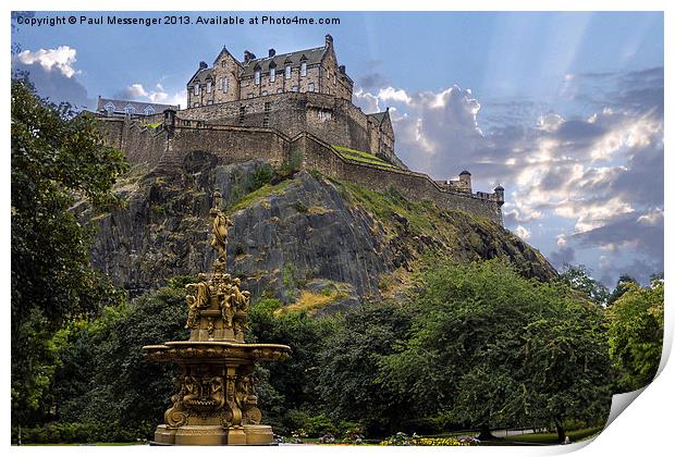 Edinburgh Castle Scotland Print by Paul Messenger