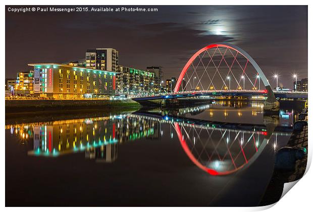   The Clyde Arc Glasgow Print by Paul Messenger
