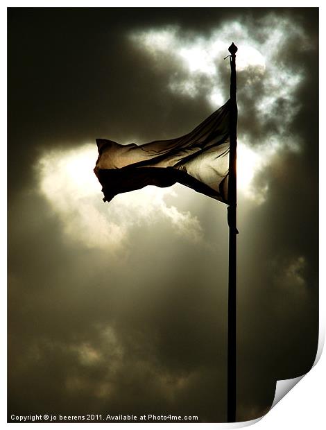 storm flag Print by Jo Beerens