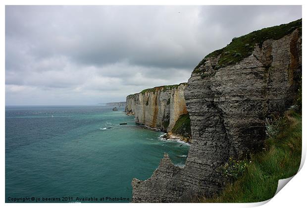 cliffs of Étretat Print by Jo Beerens