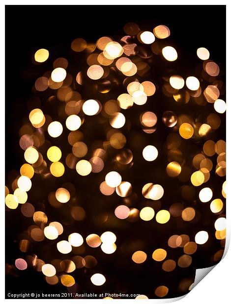 christmas lights Print by Jo Beerens