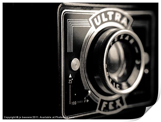 bakelite vintage camera Print by Jo Beerens