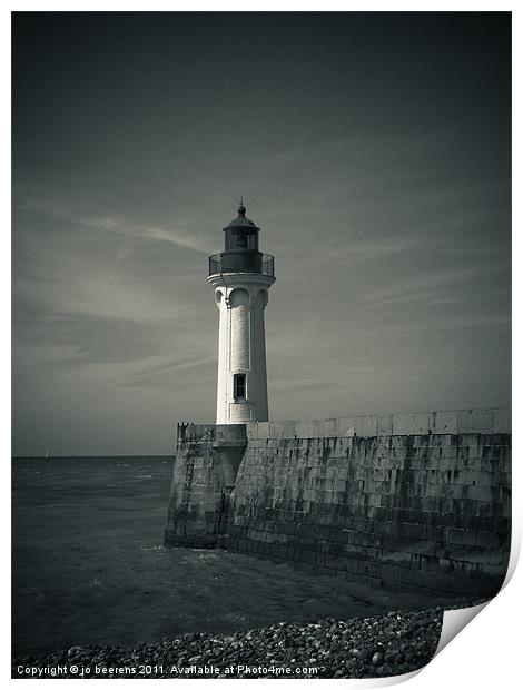 the lighthouse Print by Jo Beerens
