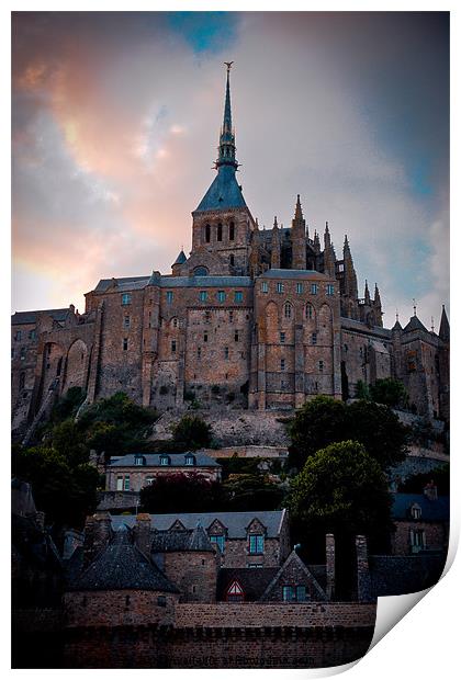 mont saint michel Print by Jo Beerens