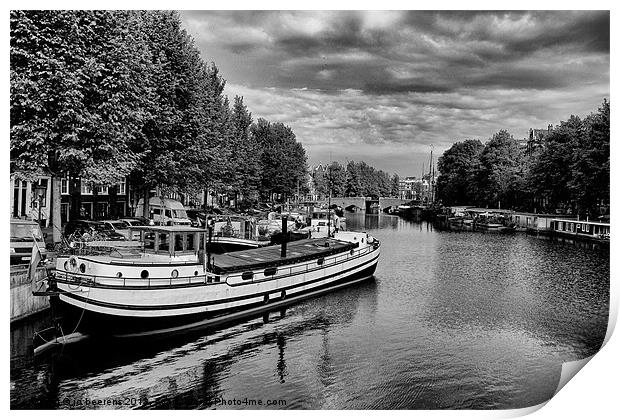 moored Print by Jo Beerens