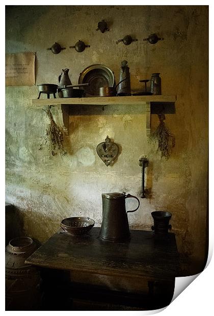 mediaeval kitchen Print by Jo Beerens