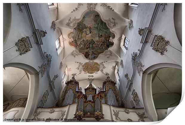 church organ Print by Jo Beerens