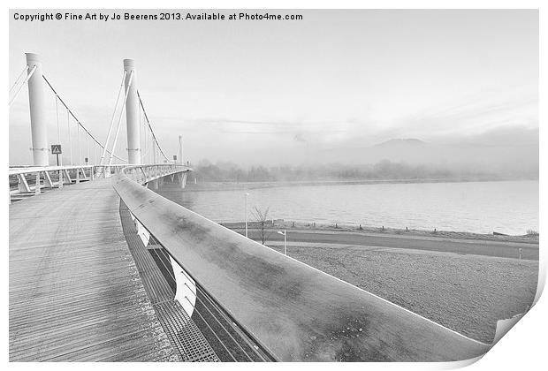 Canal Albert bridge Print by Jo Beerens