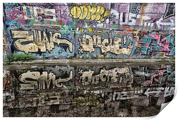 graffity reflection Print by Jo Beerens