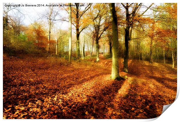autumn trees Print by Jo Beerens