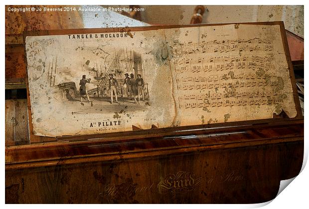 piano music Print by Jo Beerens