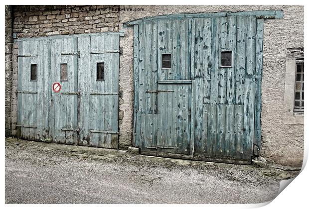 barn doors Print by Jo Beerens