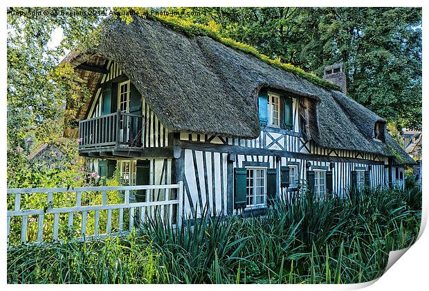 french cottage Print by Jo Beerens