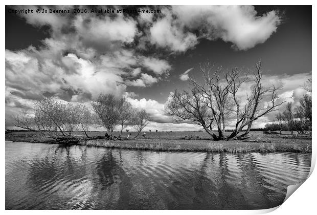 dutch landscape Print by Jo Beerens