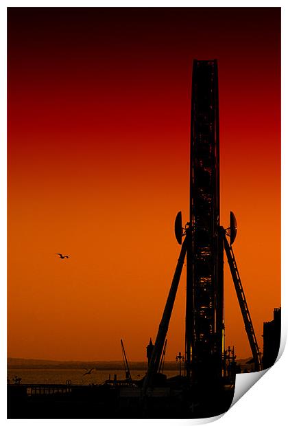 Brightons Big Wheel at Sunset Print by Dean Messenger