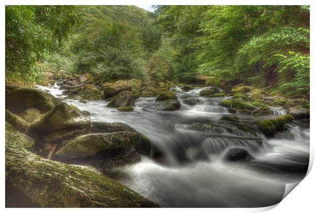 watersmeet falls, lynmouth Print by Dean Messenger