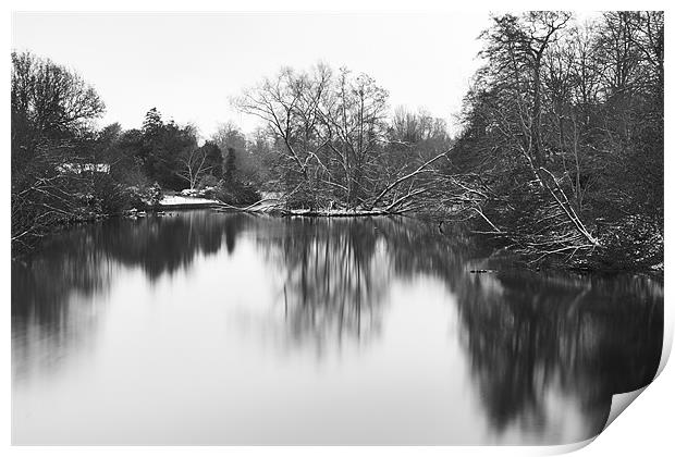 Kelsey Park Lake Print by Dean Messenger