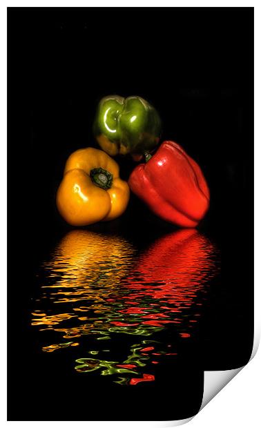 Coloured Peppers iPhone Case Print by Dean Messenger