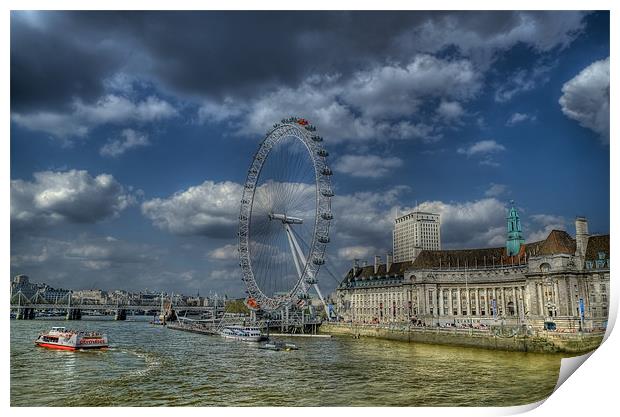 The London Eye Print by Dean Messenger