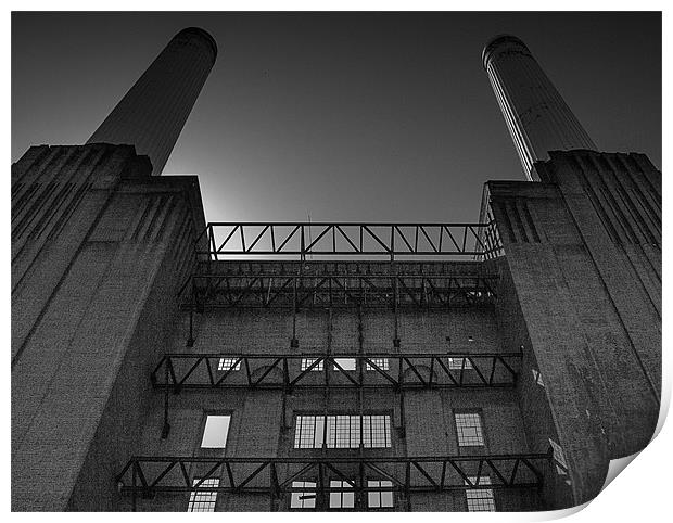 Standing in the shadow of Battersea Power Station Print by Dean Messenger