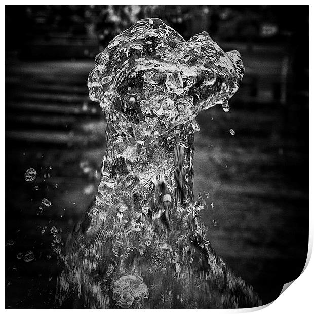 water fountain Print by Dean Messenger