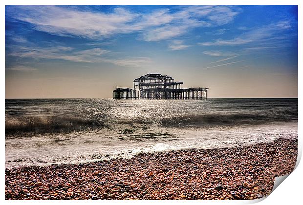 Brighton West Pier Print by Dean Messenger