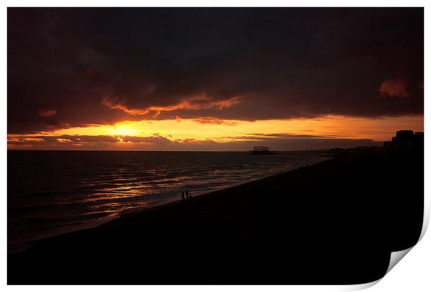  Watching the sunset Print by Dean Messenger