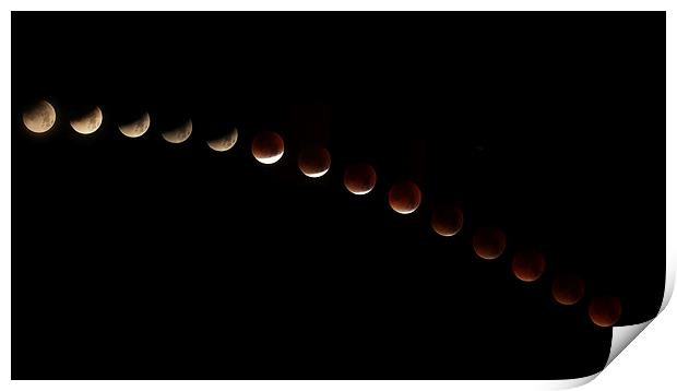  Blood Moon Eclipse Print by Dean Messenger