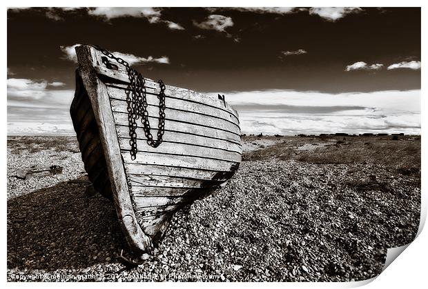 dungeness with a chocolate tone Print by meirion matthias