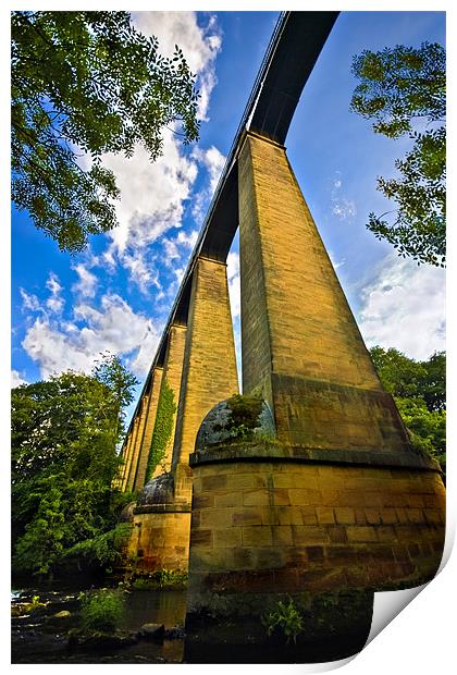 pontcysyllte from below Print by meirion matthias