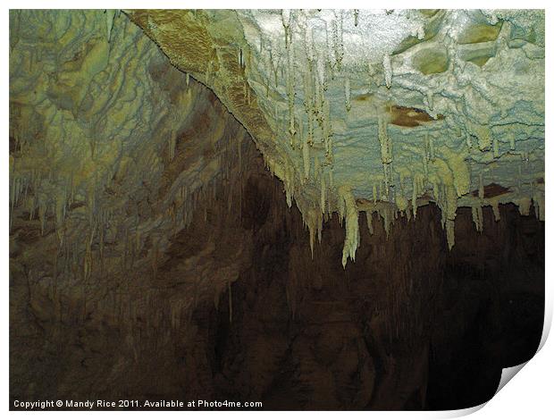 Stalactites Print by Mandy Rice