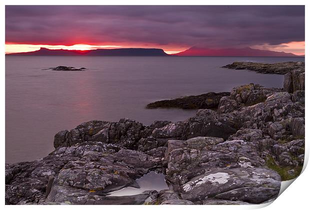 Portnaluchaig After Sunset, Scotland Print by Richard Nicholls
