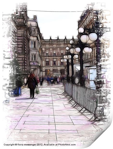 George Square Glasgow Print by Fiona Messenger