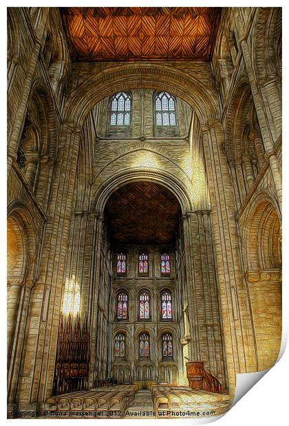 Peterborough Cathedral 2 Print by Fiona Messenger