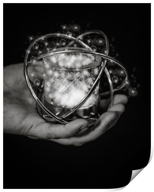 Mystical hands Print by karen shivas