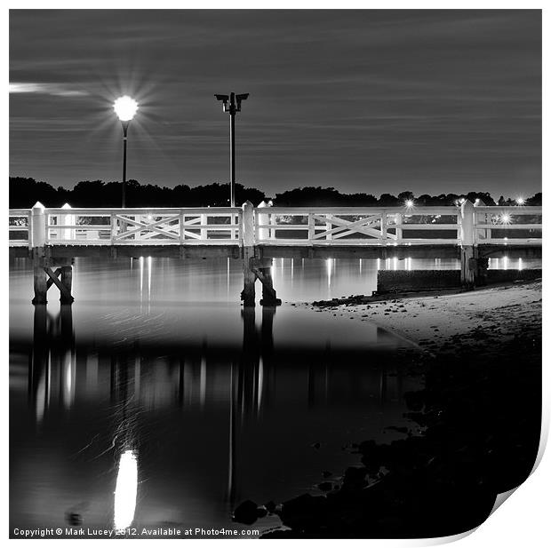 The Picketted Jetty Print by Mark Lucey