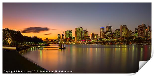 River Sunset Print by Mark Lucey