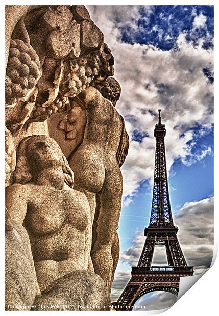 Nudes at the Eiffel Print by Chris Frost