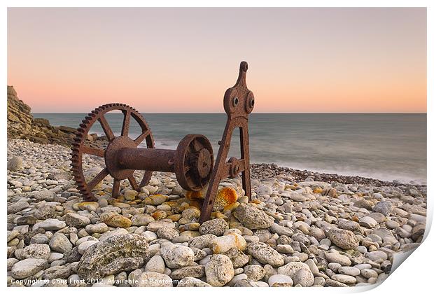 Fisherman's Winch Portland Print by Chris Frost