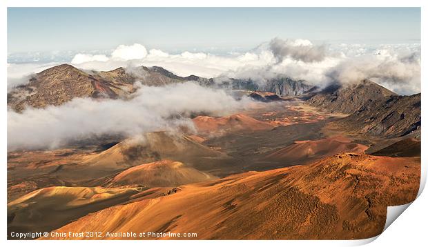 Haleakala Volcano Maui Print by Chris Frost