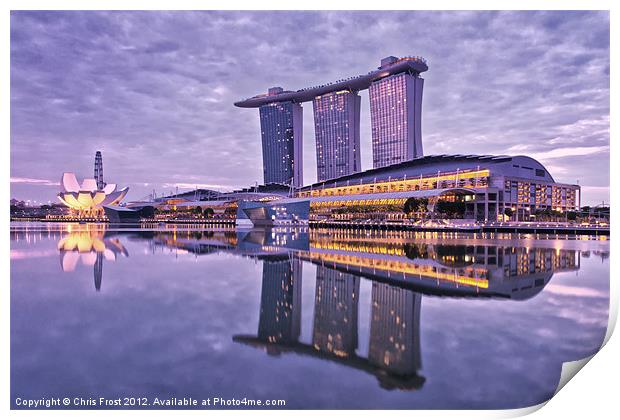 Marina Sands Bay Singapore Print by Chris Frost