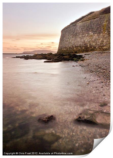 The Nothe Fort @ Sunset Print by Chris Frost